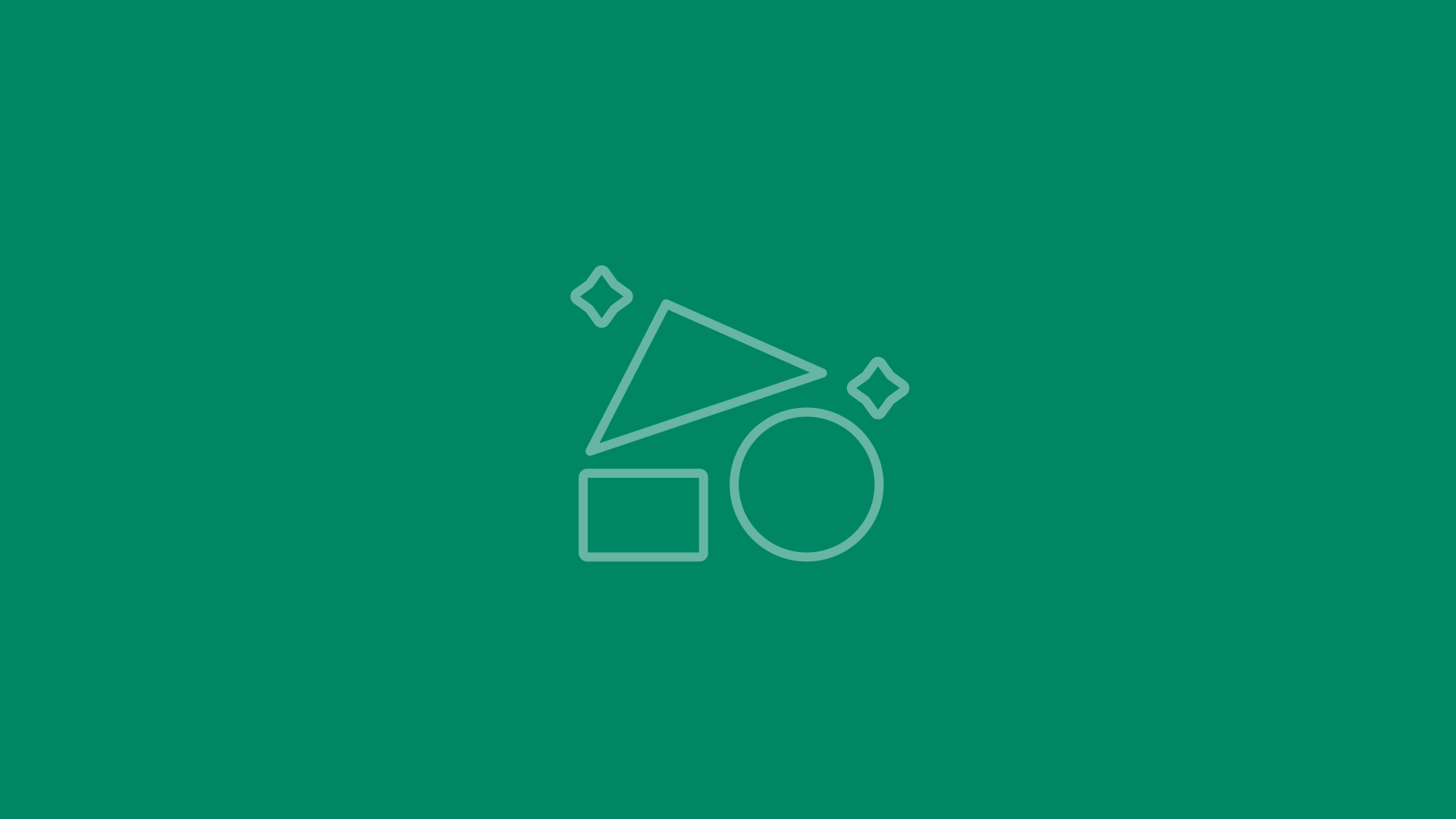 Building blocks icon with a teal geometric background