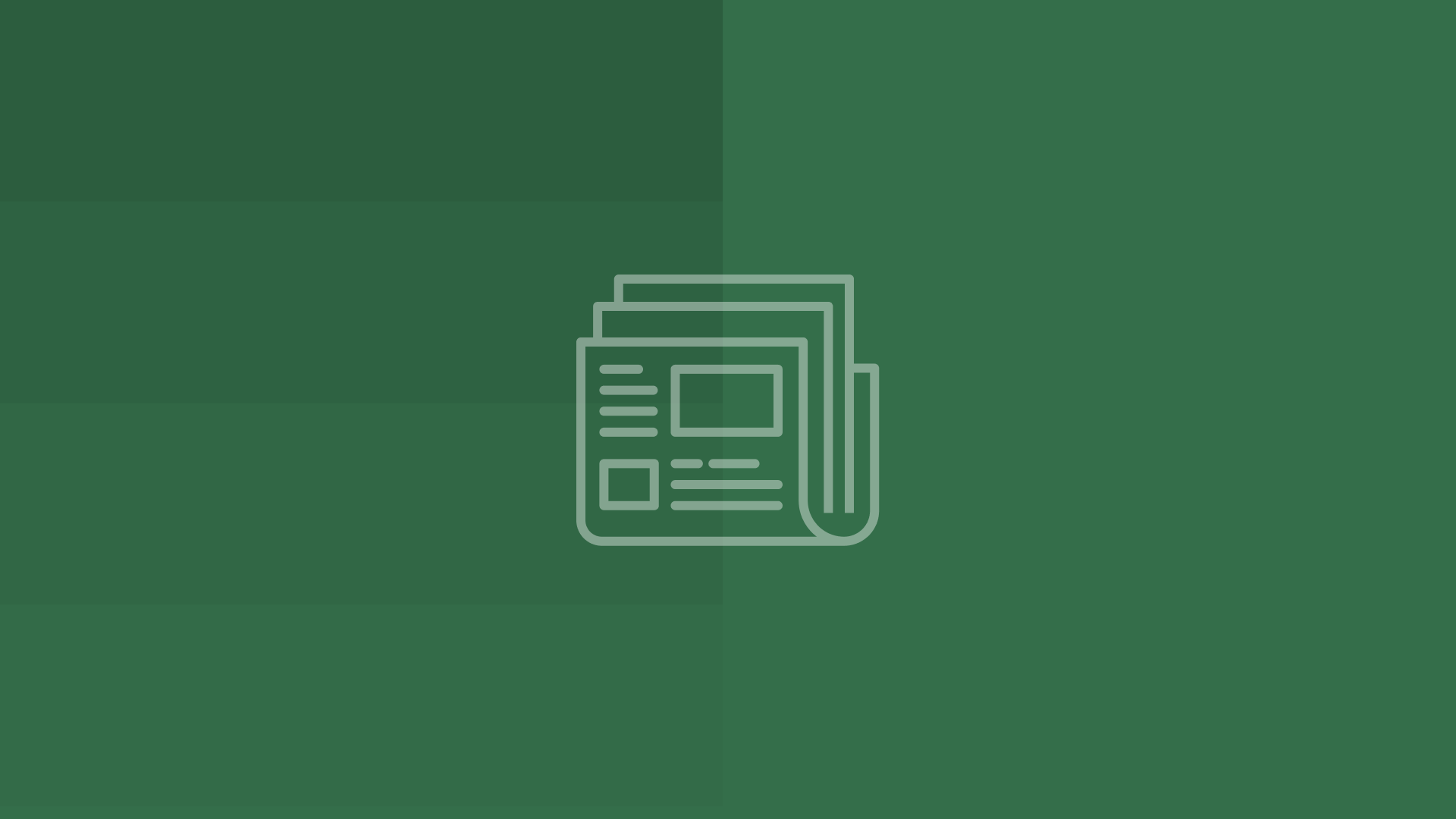 Folder newspaper icon with a dark green geometric background